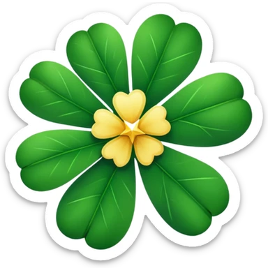 real cosmos star, but with clover, to make star look like lucky star, but main point is star, make it more star like real star emoji, make star with 5 edges sticker