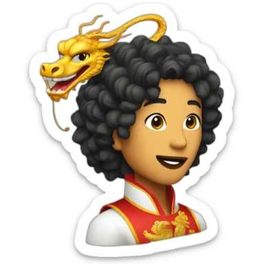 Sisqò singer with a chinese dragon sticker