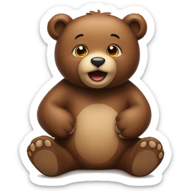 Cute bear sticker
