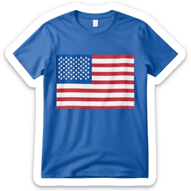 American flag graphic tee sticker