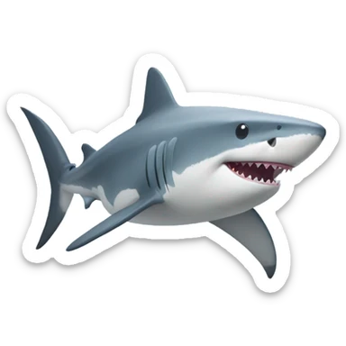Un requin qui dit bonjour  sticker