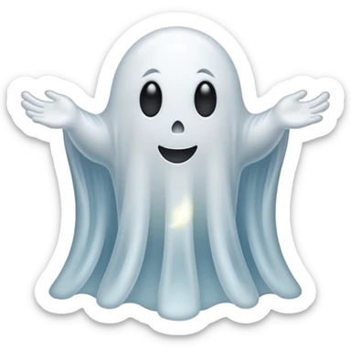 Ghost with big butt sticker