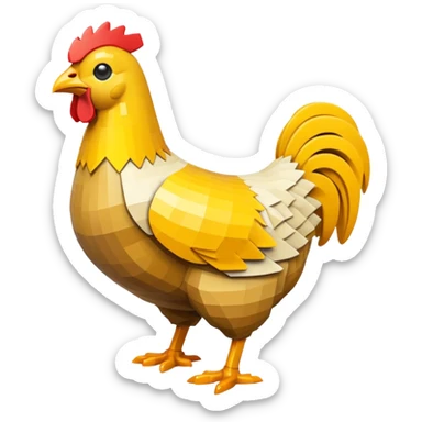 minecraft chicken blocklike sticker