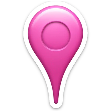 Pink location pin sticker