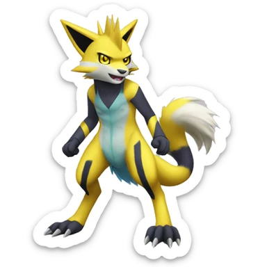 Lombax-Renamon-Zeraora full body sticker