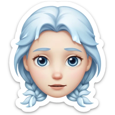 Frozen face with half-lidded eyes sticker