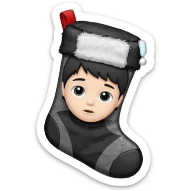 Christmas with fuel shortages, drawings for children sticker