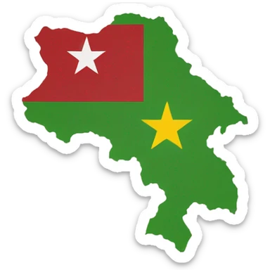 vietnam map with flag sticker