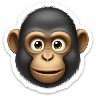 realistic Monkey pointing finger  sticker