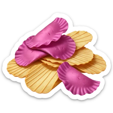 Pink potato chips sticker