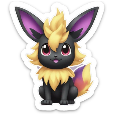 Colorful Dark Edgy Kawaii Eeveelution-Cute-Pokémon-fusion full body sticker