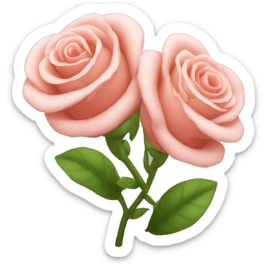 Dos rosas entrelazadas sticker