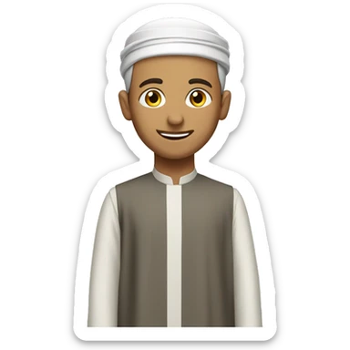 Guy in thobe at mosque sticker