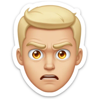 A good looking dude who is mad sticker