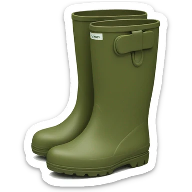wellies olive green sticker