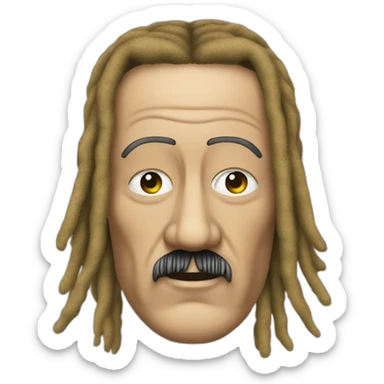 Adolf Hitler Bob Marley dreadlocks vaping sticker