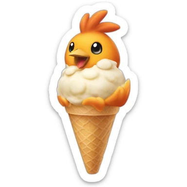 torchic ice cream sticker
