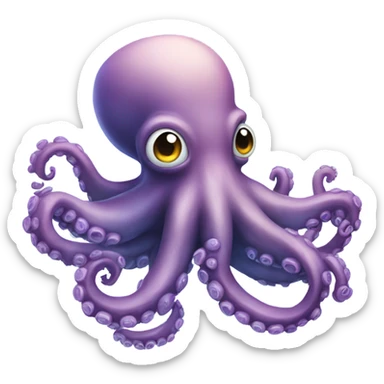 The most real blue octopus you can create sticker