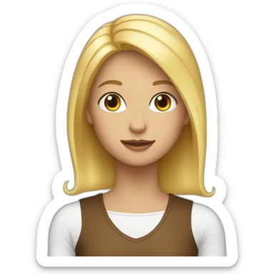 blonde et brun sticker