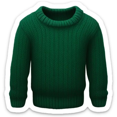 Dark green folded sweater sticker