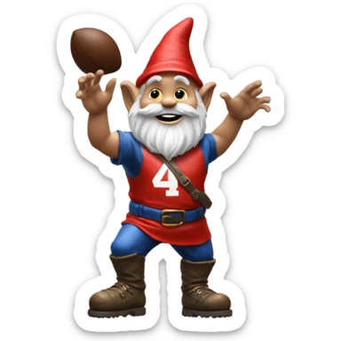 Garden gnomes doing the heisman trophy pose  sticker