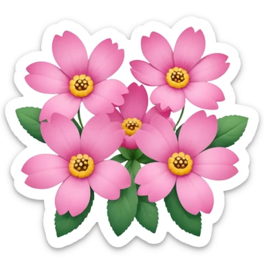 Polaroid photo of pink flowers sticker
