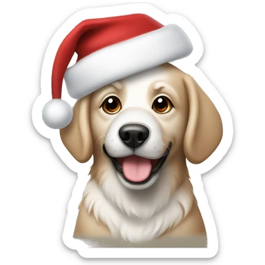 Christmas dog sticker