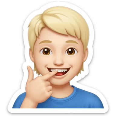 Smiley qui se mord le doigt sticker