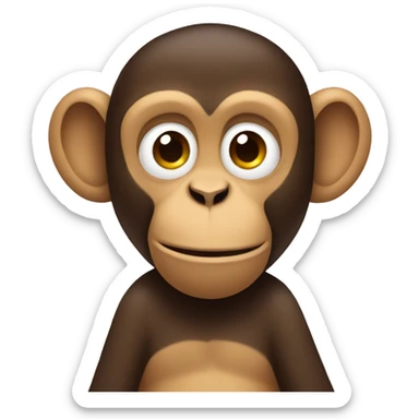monkey covering his ears  sticker
