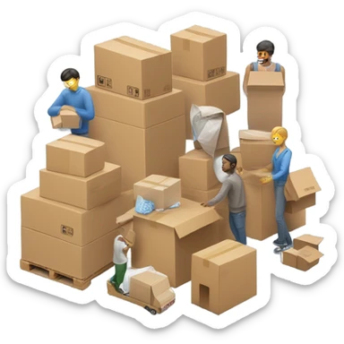 Moving house sticker