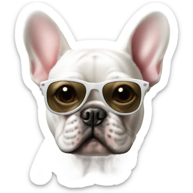 French Bulldog with sunglasses sticker