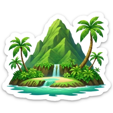 Te fiti island mountain Moana Disney  sticker