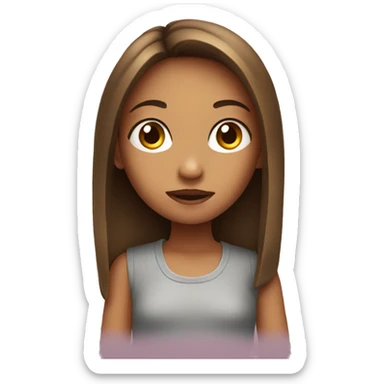 Girl side eying someone  sticker