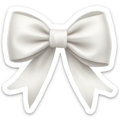 White bow sticker