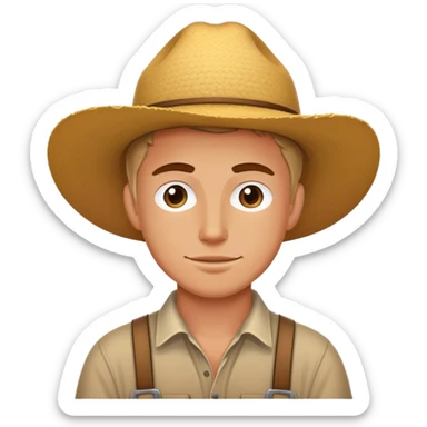 white farmer young sticker