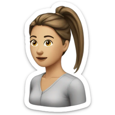 woman-ponytail sticker