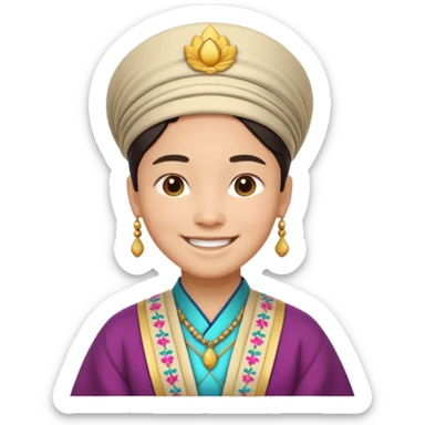 white and asian culture sticker