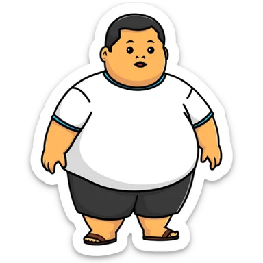 obese mexican boy sticker