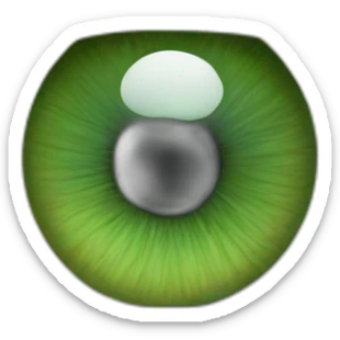 A green human iris in stunning detail  sticker