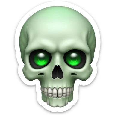 skull with glow eyes sticker