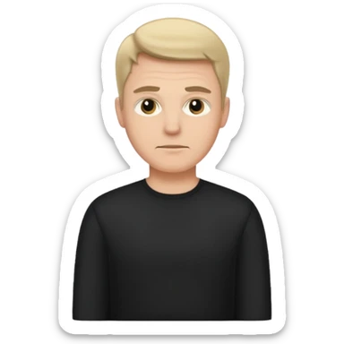 gil be white and be wering black sticker