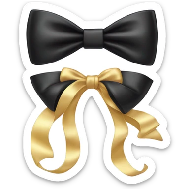 Coquette black bow  sticker