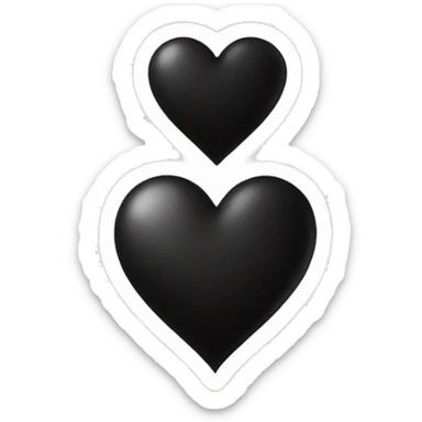 Black heart sticker