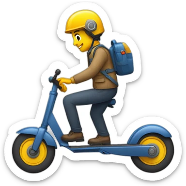 Secouriste sur une trottinette sticker