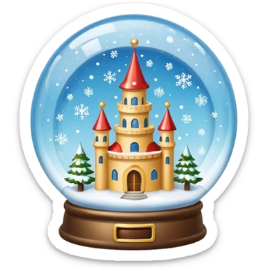 snow-globe, tower inside sticker