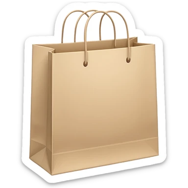 Light beige shopping bags sticker