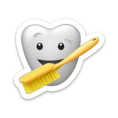 sablier brosse a dents sticker