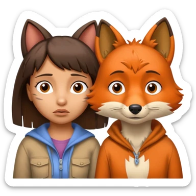 Make Dora and Swiper the fox crying sticker