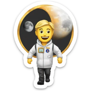 Bitcoin to the Moon sticker