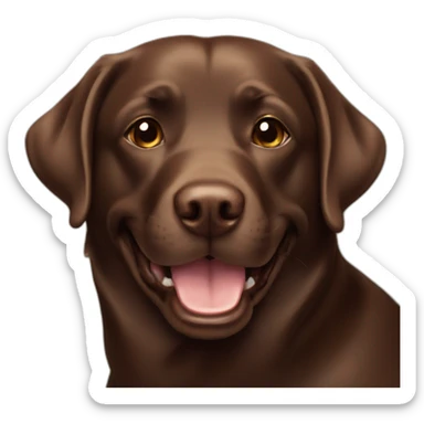 labrador chocolate smile sticker